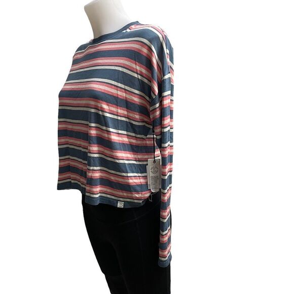 TREASURE & BOND GIRLS’ BLUE MIRAGE CORAL STRIPE long sleeve top sz XL 14/16 - Picture 4 of 12